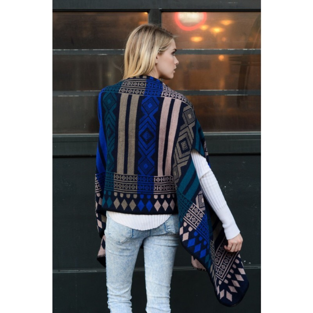 Women’s Ruana Poncho Cape Scarf